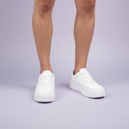 Men's White Platform Sneakers | Casual Trainers