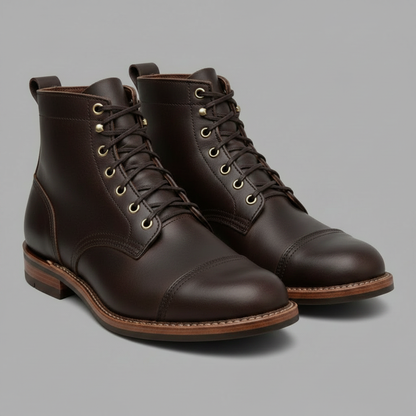 Men's Classic Ankle Work Boots | Durable Lace-Up Design