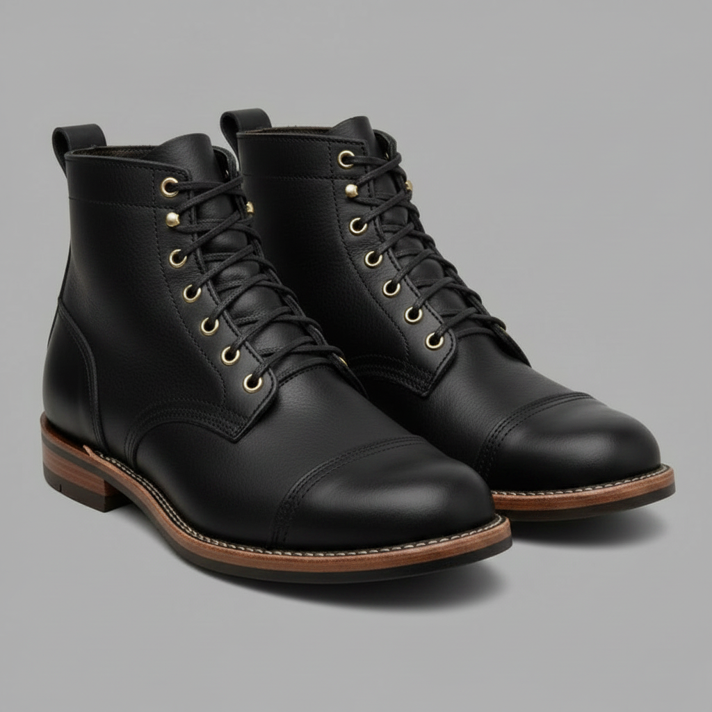 Men's Classic Ankle Work Boots | Durable Lace-Up Design