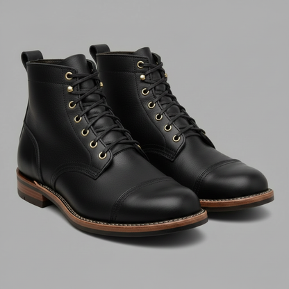 Men's Classic Ankle Work Boots | Durable Lace-Up Design