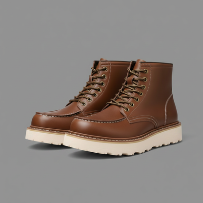 Black Ankle Boots | Durable Lace-Up Leather Footwear