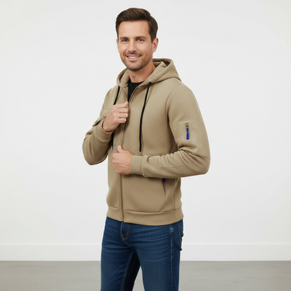 Men's Utility Zip-Up Hoodie | Casual Sweatshirt
