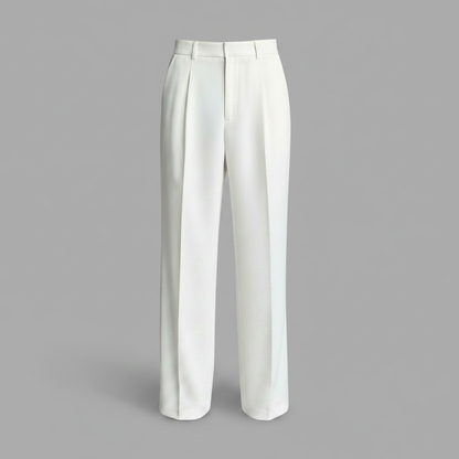Men's Pleated Trousers | Straight Fit Formal Pants