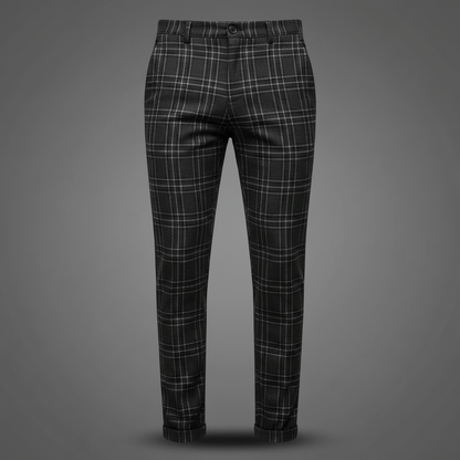 Sasha Checked Chinos | Men's Trousers for Casual Wear