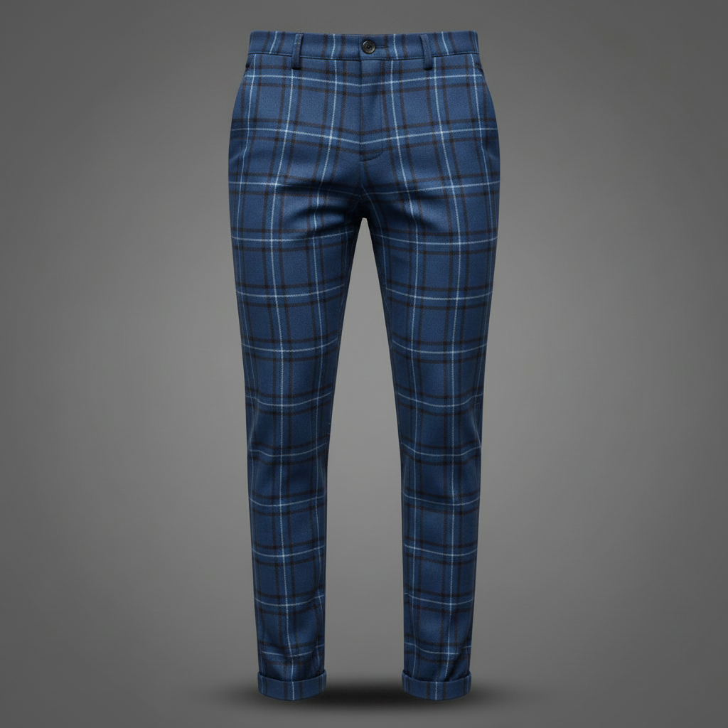 Sasha Checked Chinos | Men's Trousers for Casual Wear