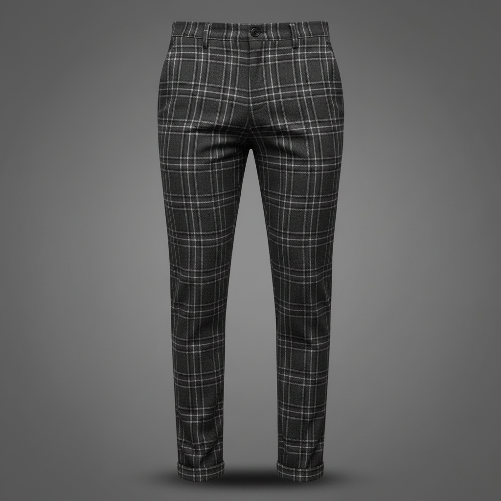 Sasha Checked Chinos | Men's Trousers for Casual Wear