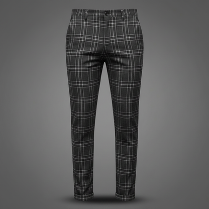 Sasha Checked Chinos | Men's Trousers for Casual Wear