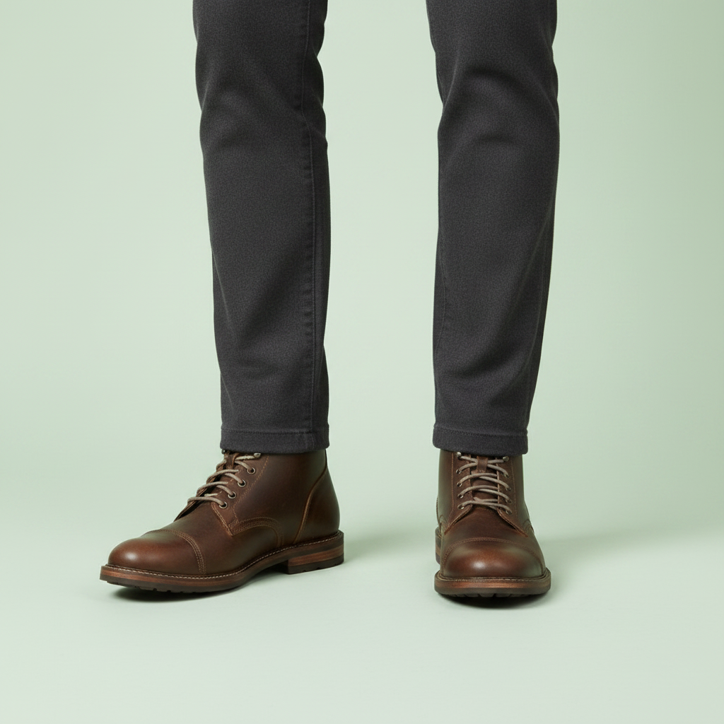 Men's Classic Ankle Work Boots | Durable Lace-Up Design